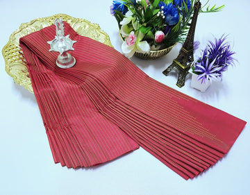 Dark Peach Arani Silk Saree