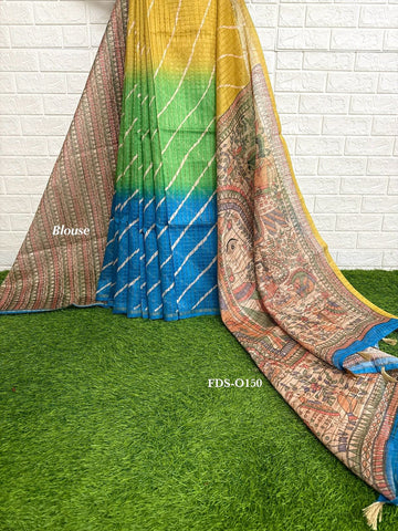 Tussar lehariya print