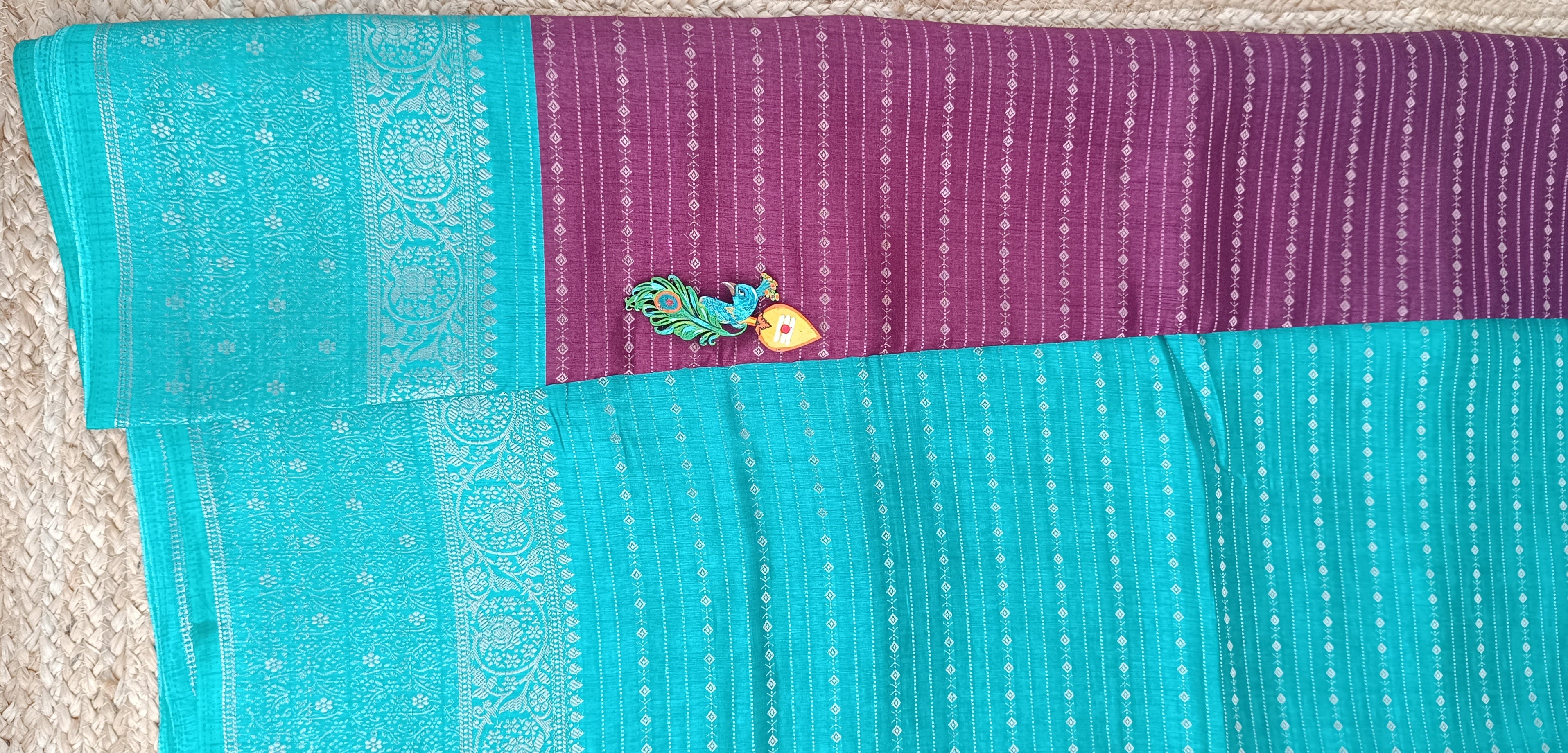 Voilet color Fancy Saree