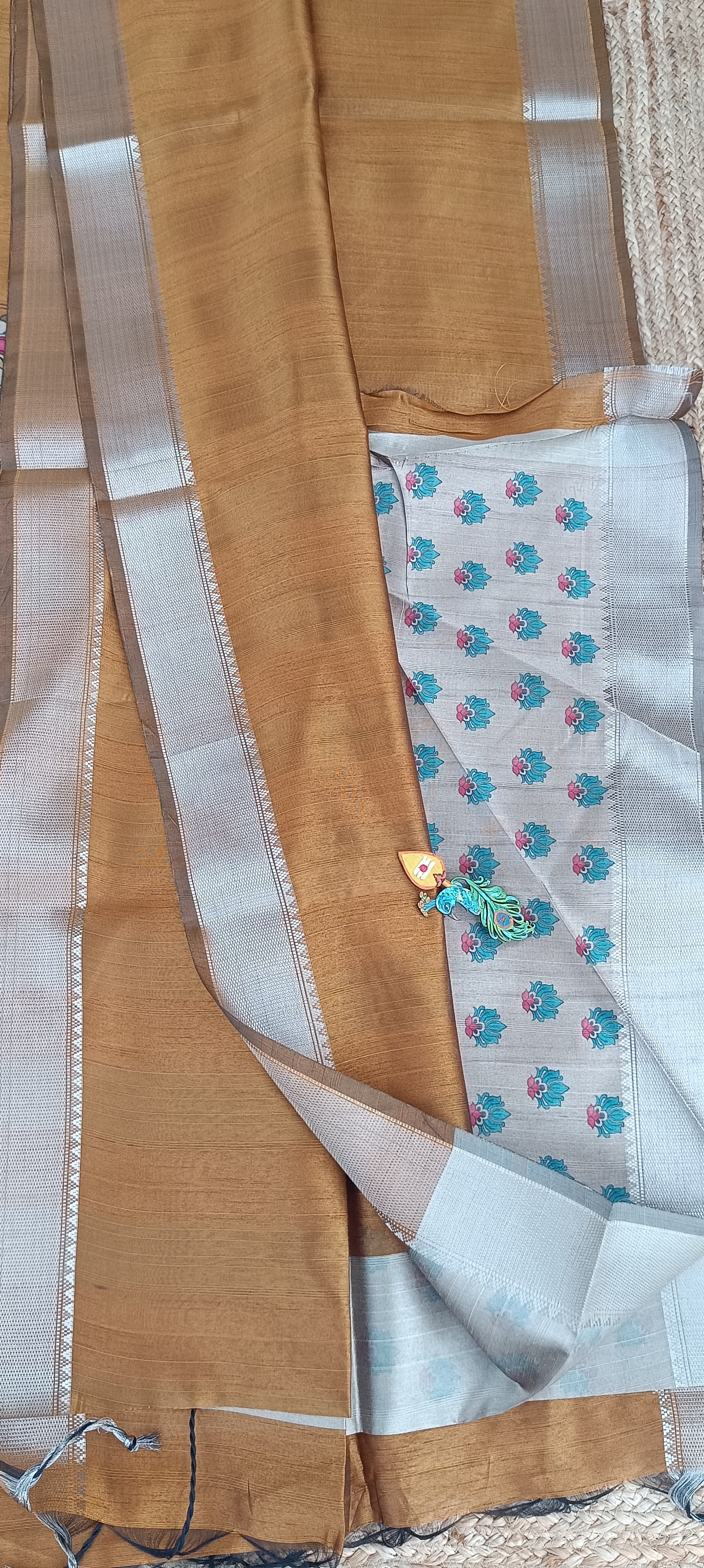 Premium mustard gold saree